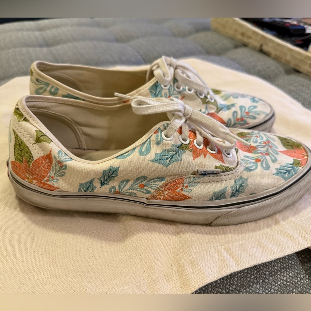 Vans Floral Canvas Sneakers Mens 10